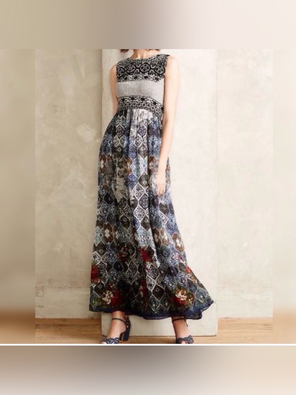 Hemant & Nandita‎ Frost Covered Maxi-Anthropologie
